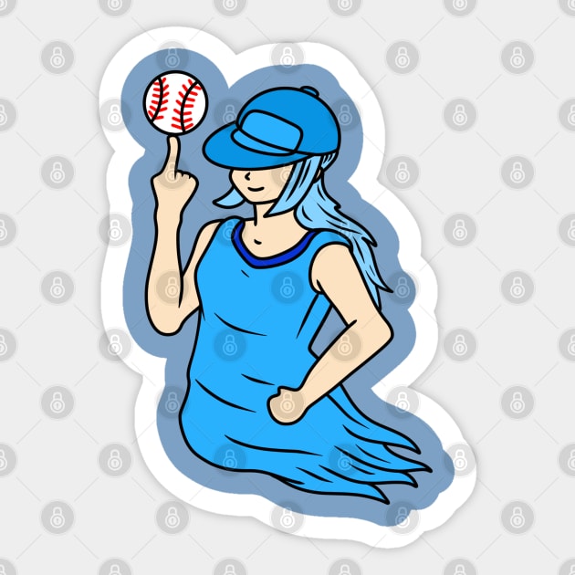 Beautiful pitcher lady Sticker by Andrew Hau